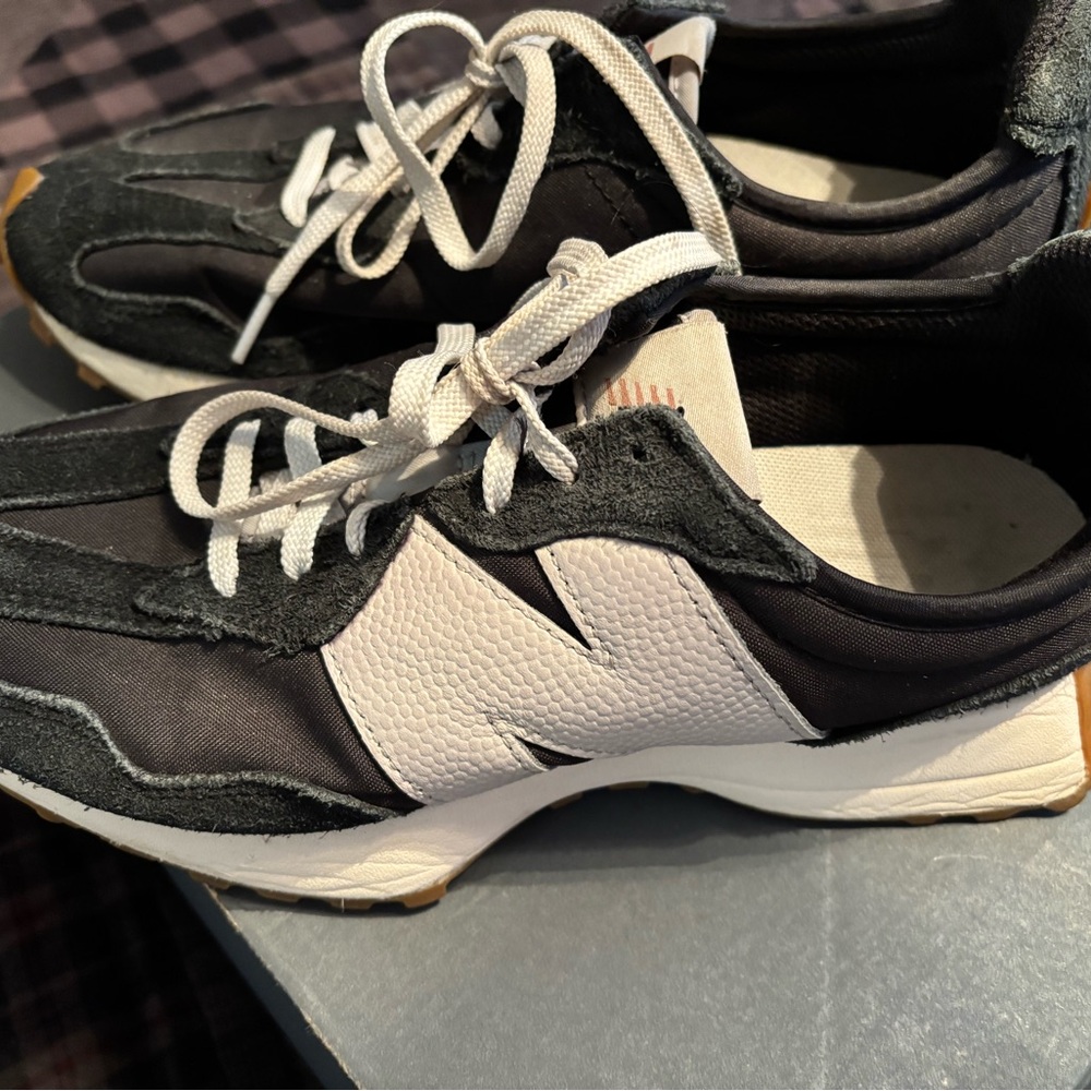 New Balance Black and White Retro Runner Sneakers